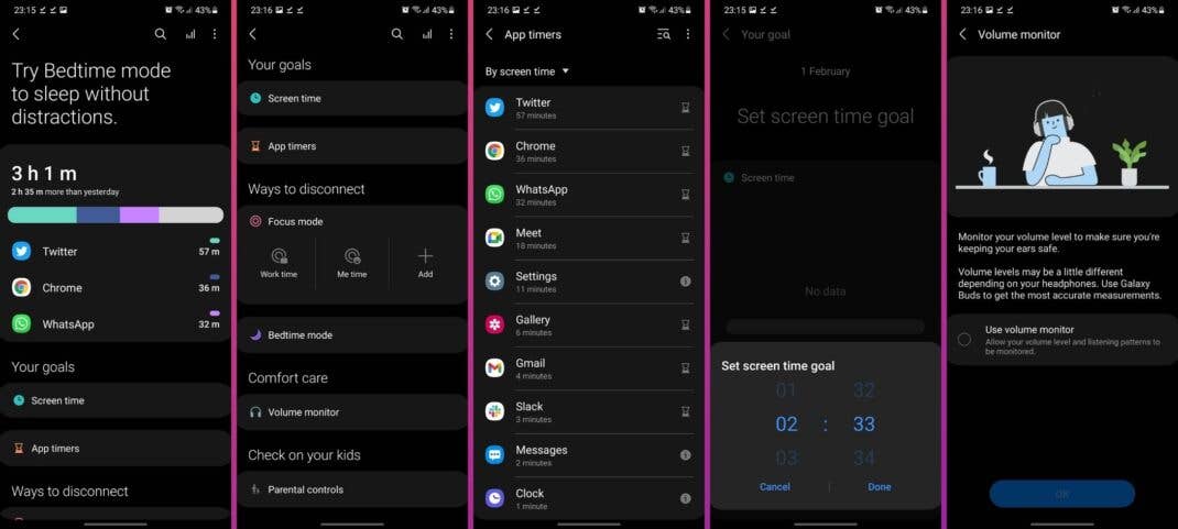 galaxy s21 ultra oneui 3 wellbeing