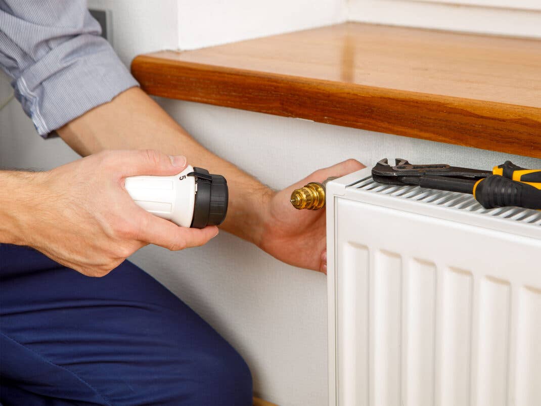 Das Heizthermostat lässt sich bei den meisten Heizkörpern einfach entfernen