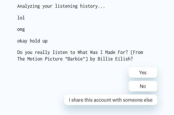 Screenshot von "How bad is my music streaming"