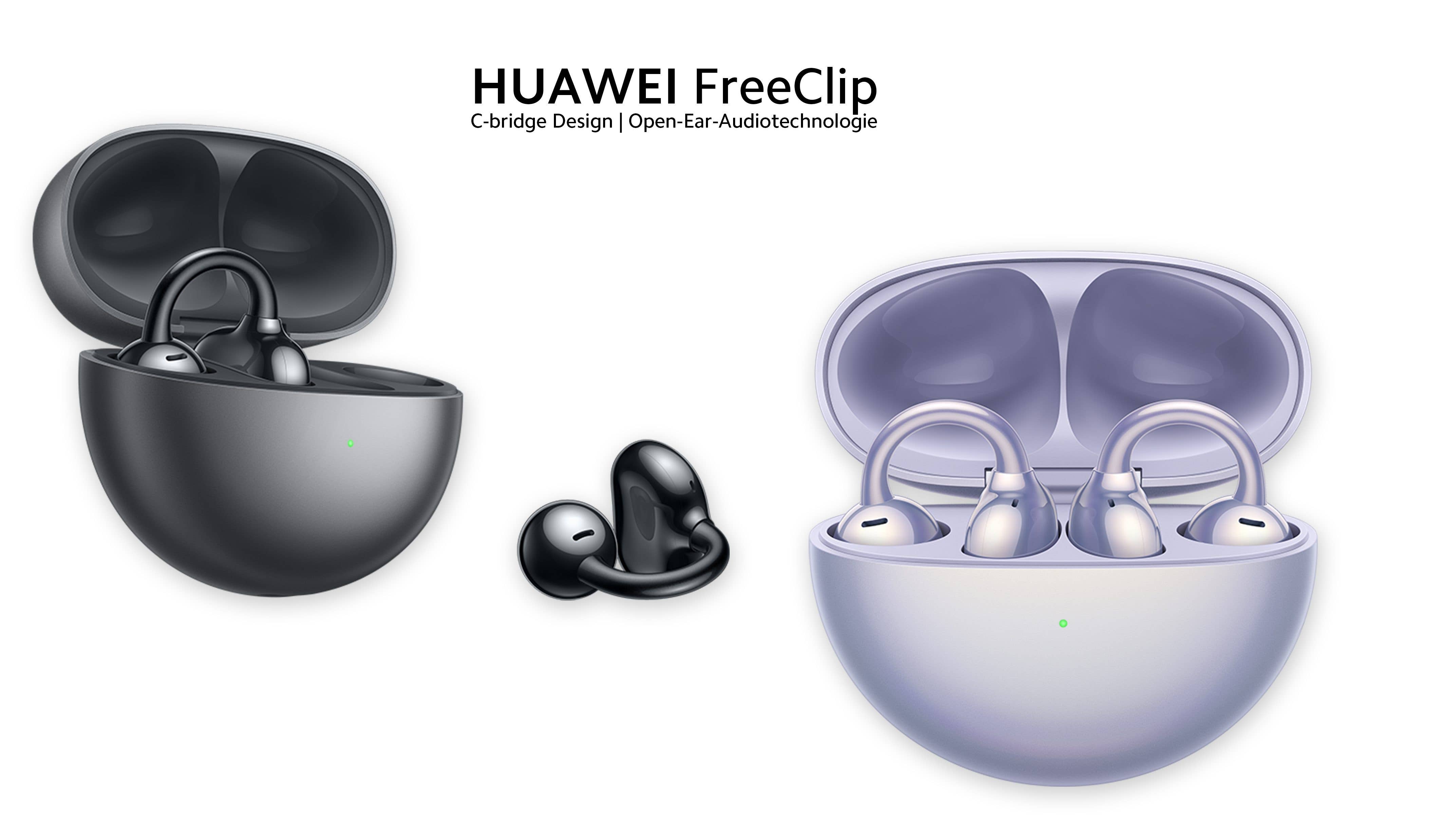 Model mit den Huawei FreeClip