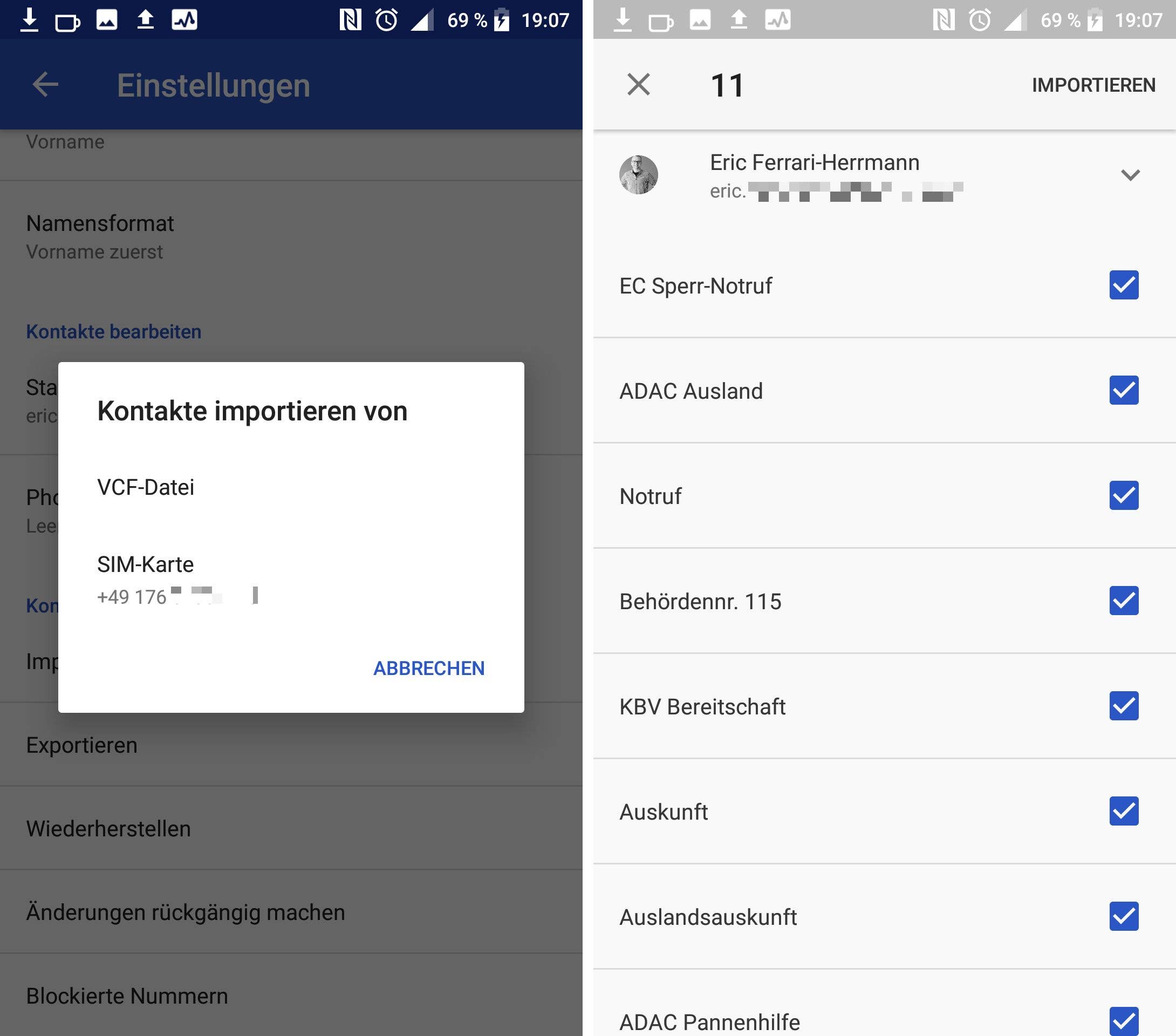 import sms contacts android de 2017