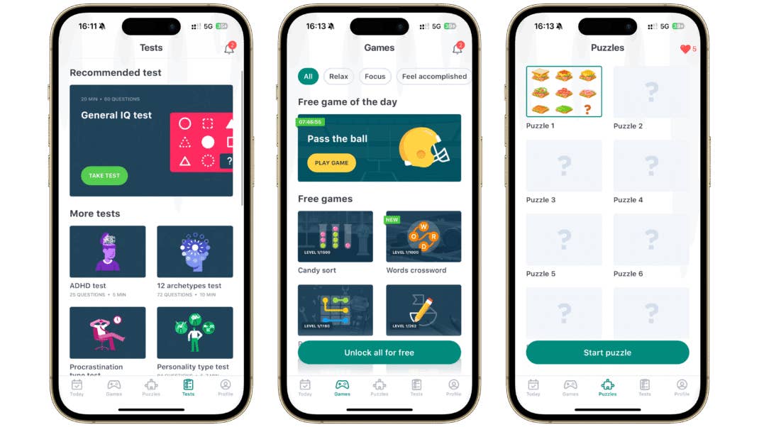 Impulse App Screenshots