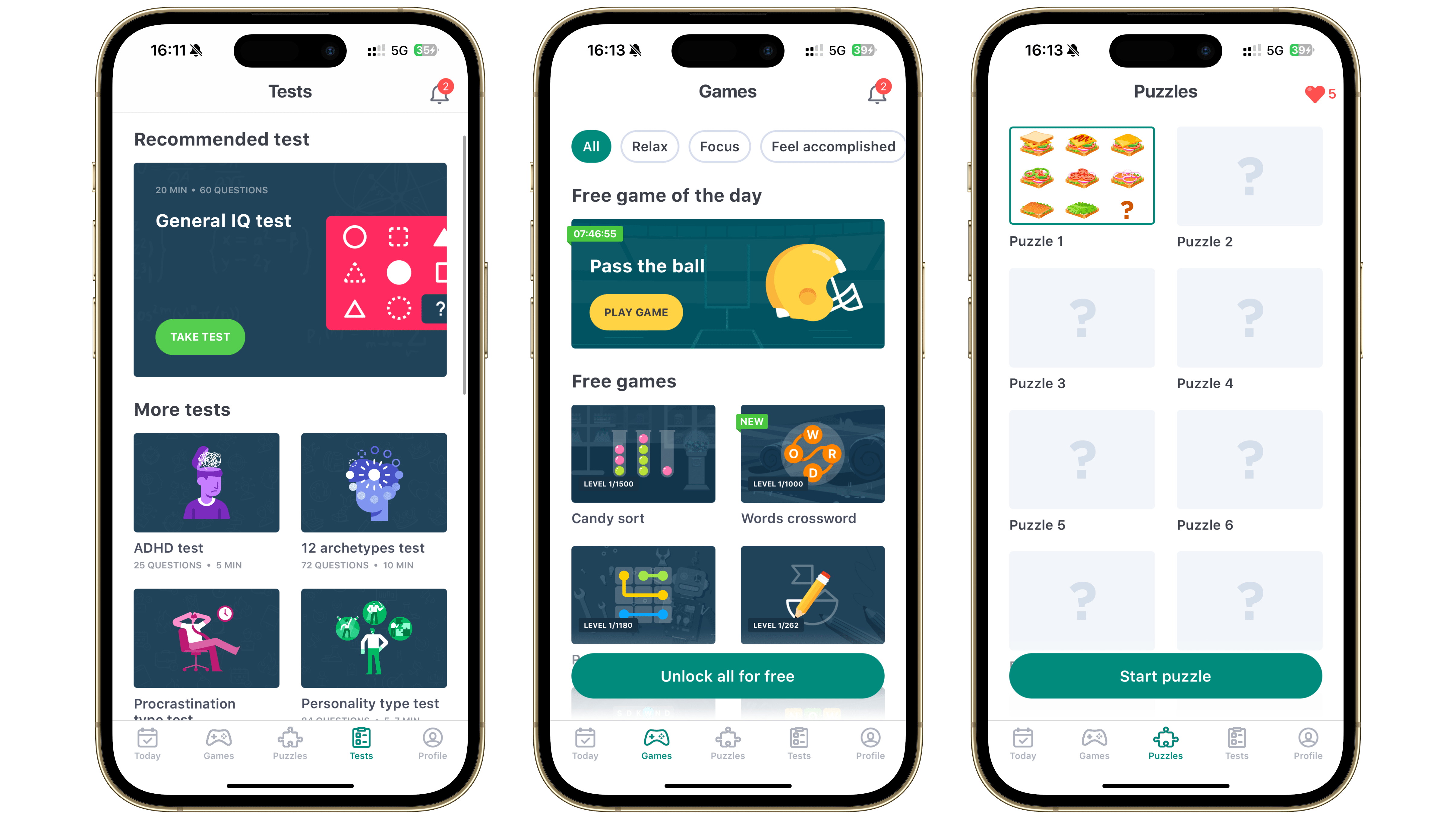 Impulse App Screenshots