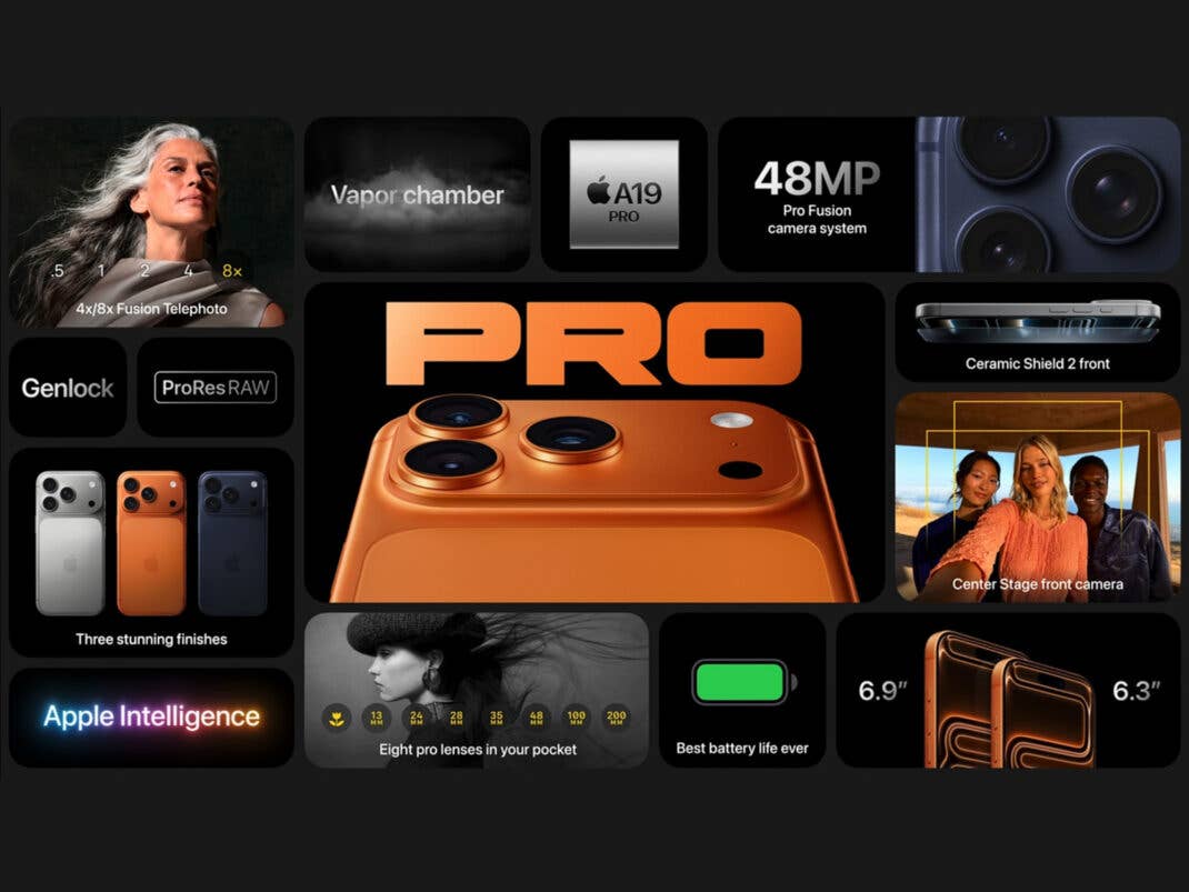 Apple iPhone 17 Pro Featureliste