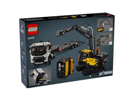 Foto: Klemmbaustein Lego Volvo FMX LKW mit EC230 Electric Raupenbagger (42175)