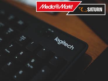 Logitech-Tastatur mit MediaMarkt-Logo