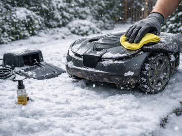 Mähroboter im Winter