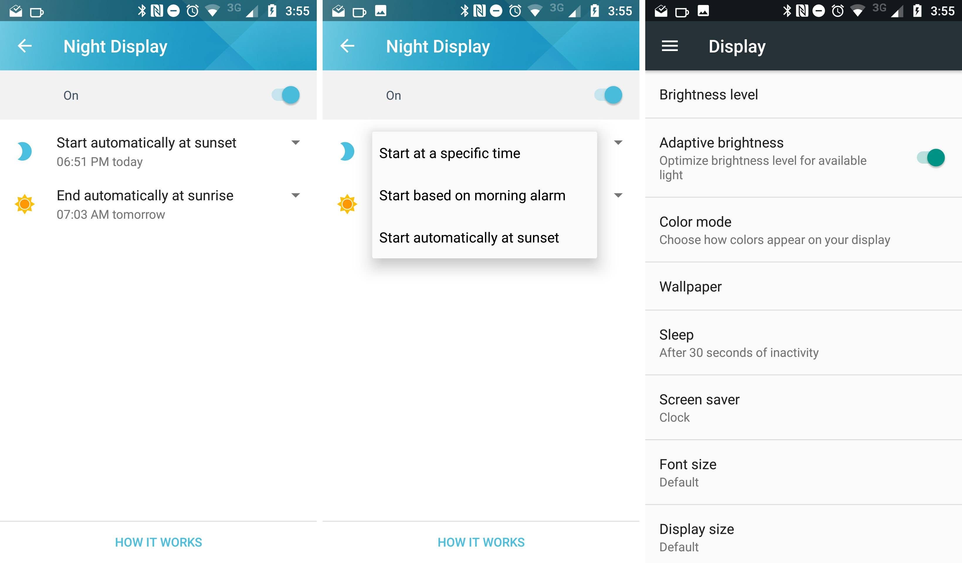 motorola moto g5s plus night mode