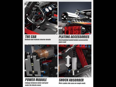 Klemmbaustein Mould King Flammenmonster (18008) Foto: Klemmbaustein Mould King Flammenmonster (18008)