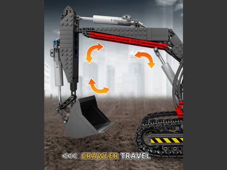 Klemmbaustein Mould King RC Roter mechanischer Bagger (17033) Foto: Klemmbaustein Mould King RC Roter mechanischer Bagger (17033)