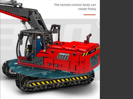 Klemmbaustein Mould King RC Roter mechanischer Bagger (17033) Foto: Klemmbaustein Mould King RC Roter mechanischer Bagger (17033)