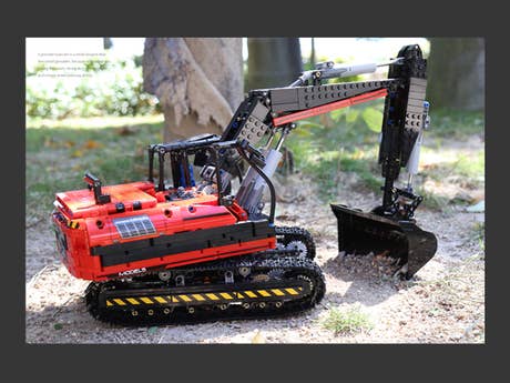 Klemmbaustein Mould King RC Roter mechanischer Bagger (17033) Foto: Klemmbaustein Mould King RC Roter mechanischer Bagger (17033)