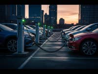 E-Autos an Ladesäulen