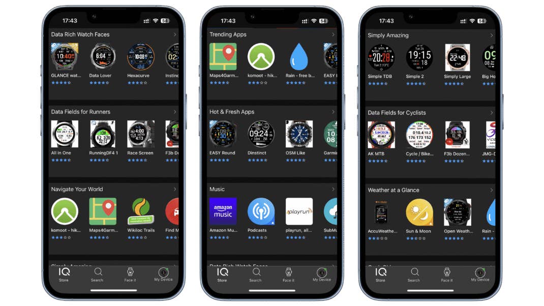 Garmin ConnectIQ Screenshot