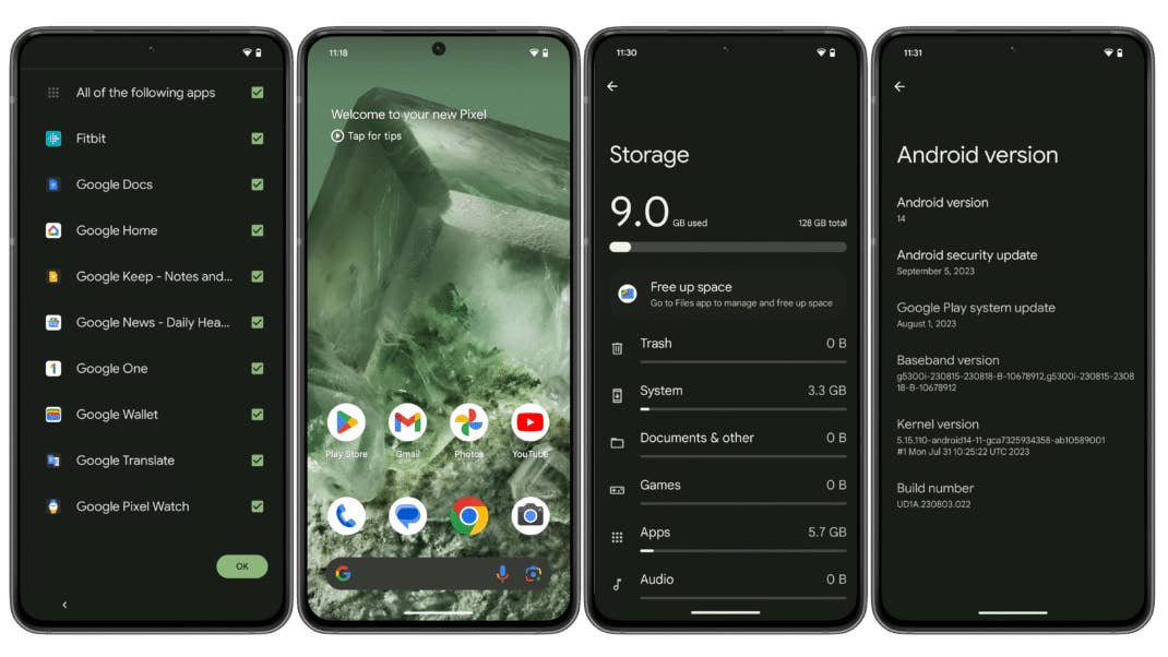 Google Pixel 8 software Google Pixel 8 software