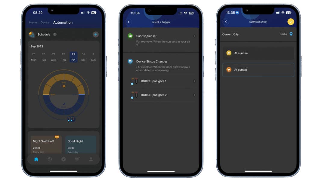 Govee Outdoor LED Spot Lights Screenshots Automation