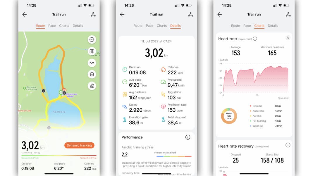 Screenshots: Huawei Health mit Watch GT3 Pro