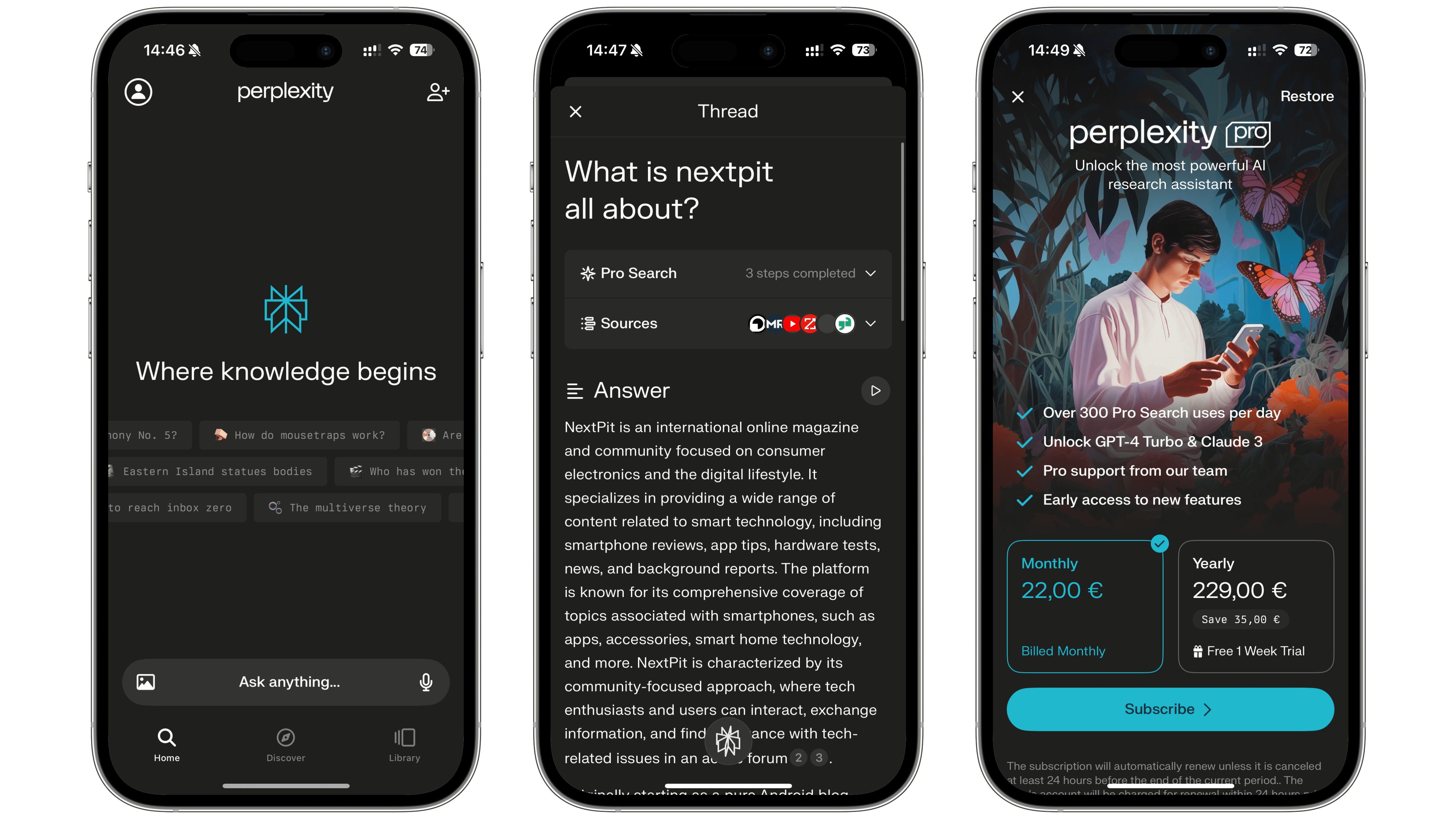 Perplexity Screenshots