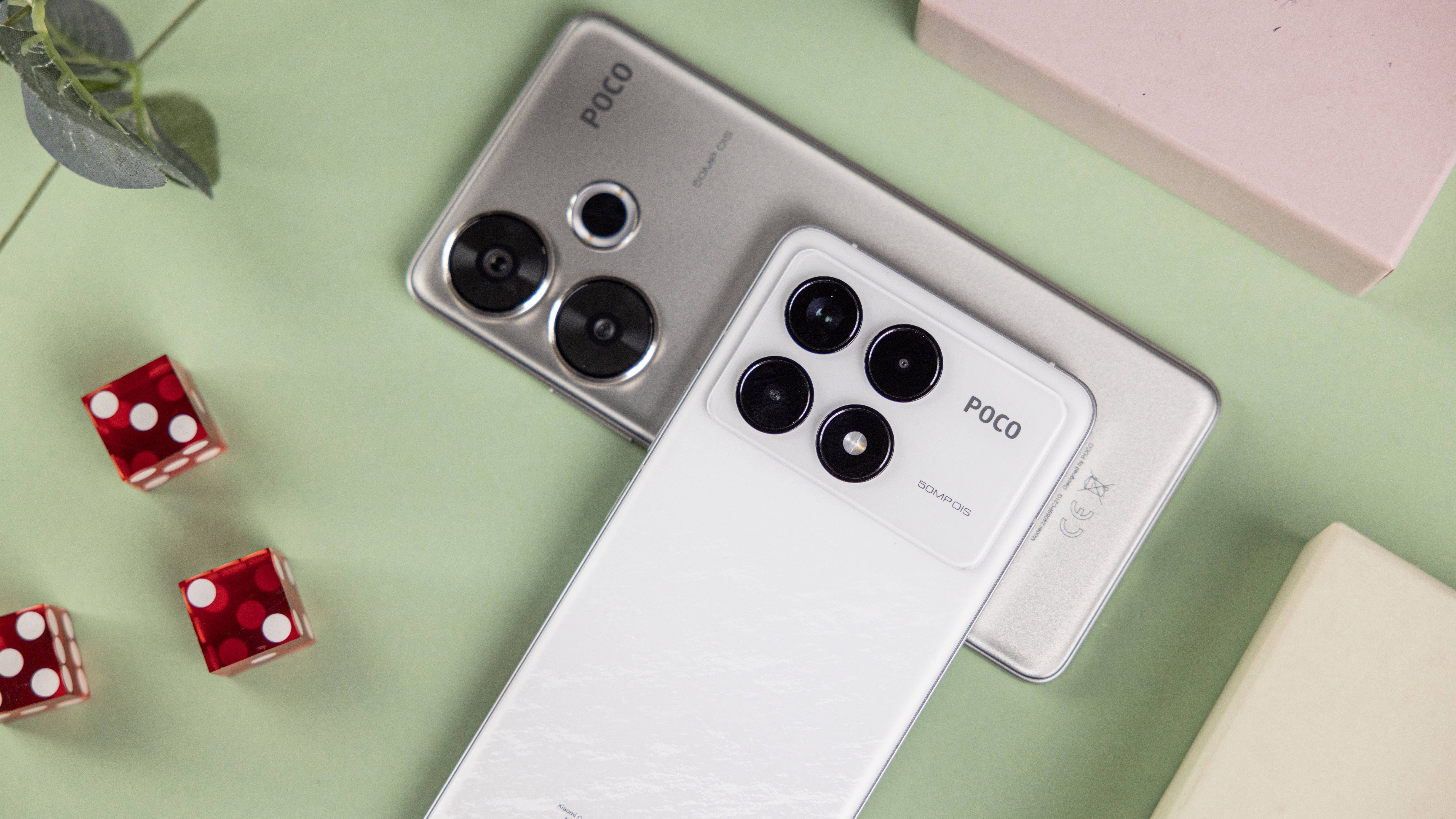 Die Rückseiten vom Poco F6 und F6 Pro