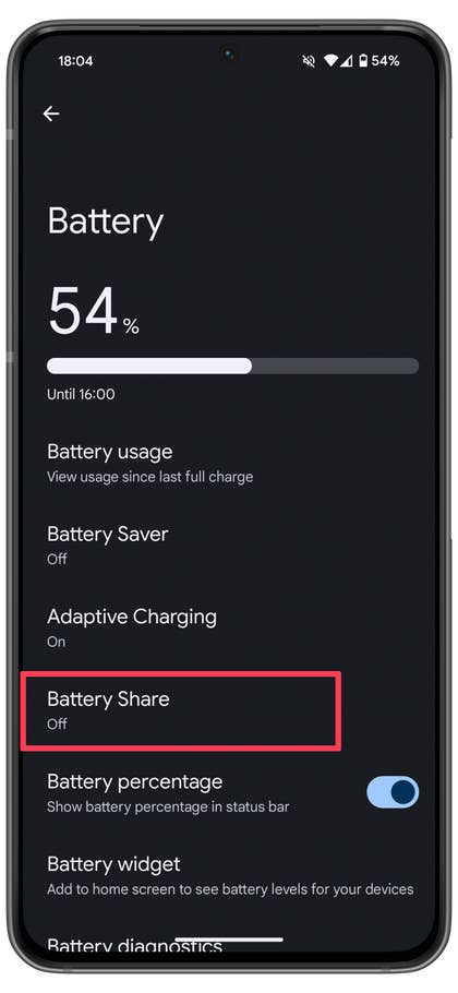 Google Pixel Battery Share