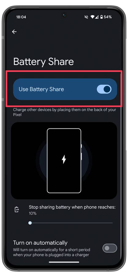 Google Pixel Battery Share
