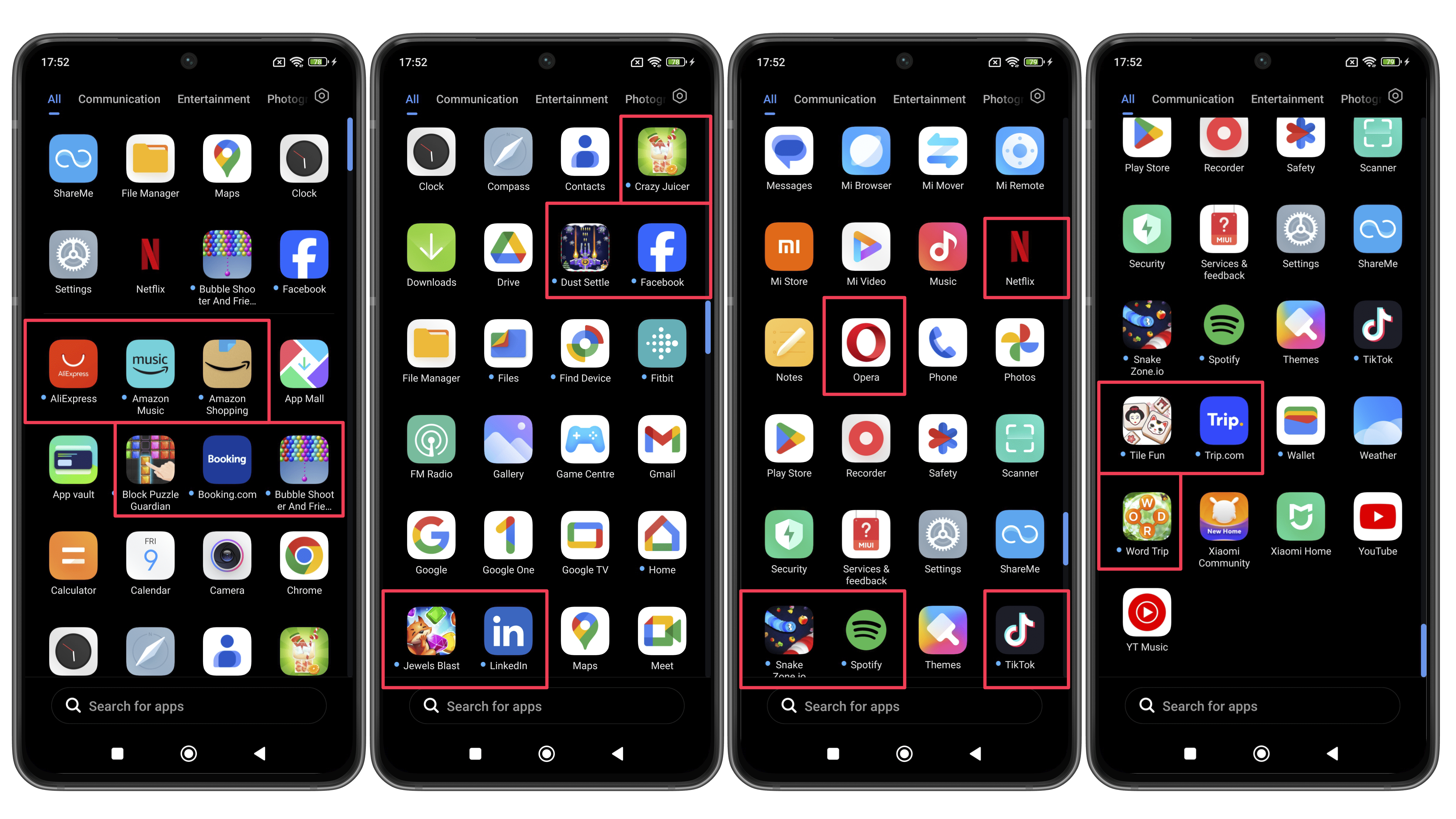 Screenshots der Apps auf dem Xiaomi Redmi Note 13 4G