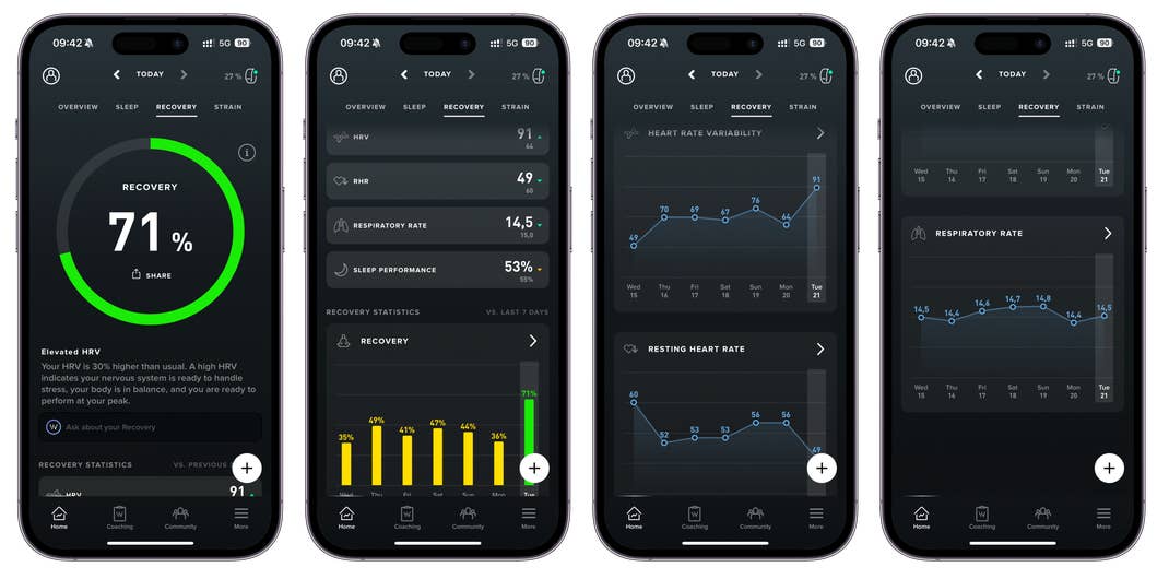 Whoop 4.0 Recovery Screenshots Whoop 4.0 Recovery Screenshots