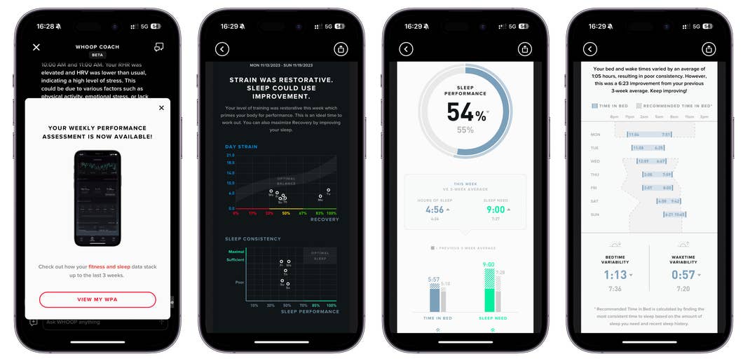 Whoop 4.0 Leistungsbeurteilung Screenshots Whoop 4.0 Leistungsbeurteilung Screenshots