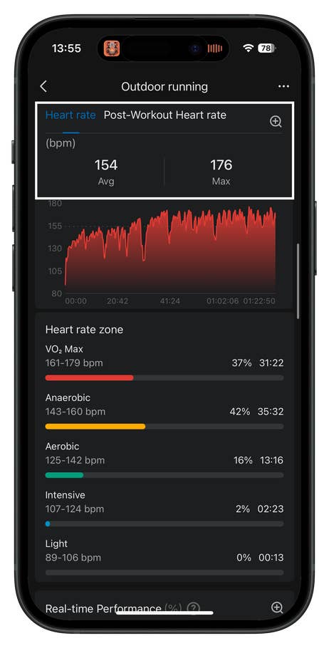 Screenshot der Zepp-App-UI für die Amazfit T-Rex 3