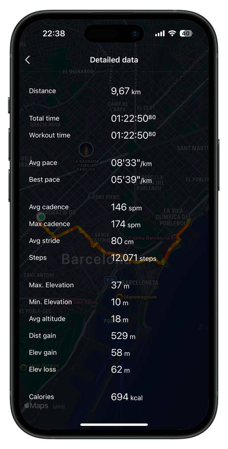 Screenshot der Zepp-App-UI für die Amazfit T-Rex 3