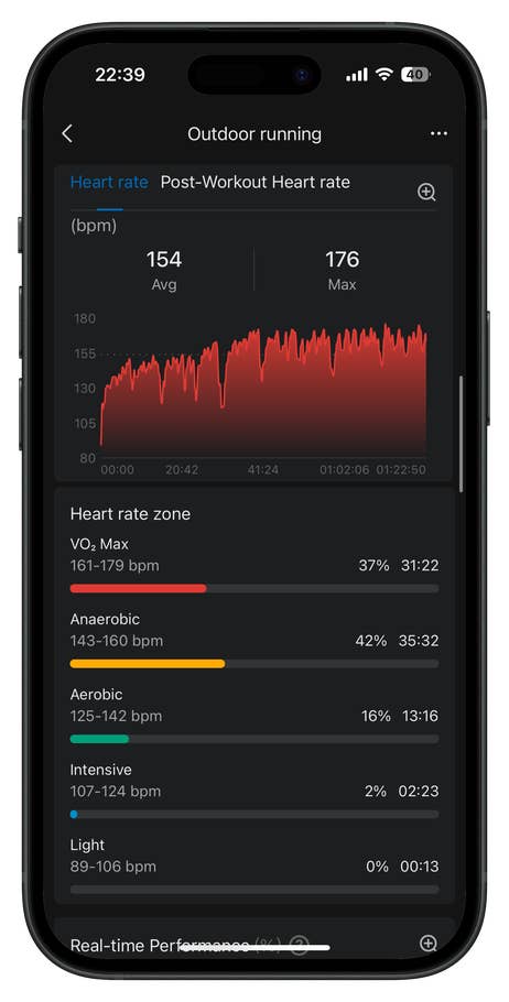 Screenshot der Zepp-App-UI für die Amazfit T-Rex 3