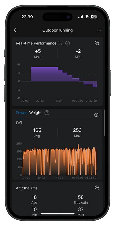 Screenshot der Zepp-App-UI für die Amazfit T-Rex 3