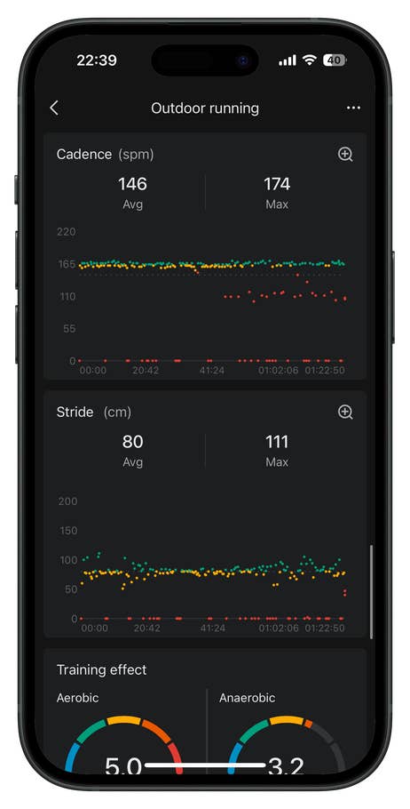 Screenshot der Zepp-App-UI für die Amazfit T-Rex 3