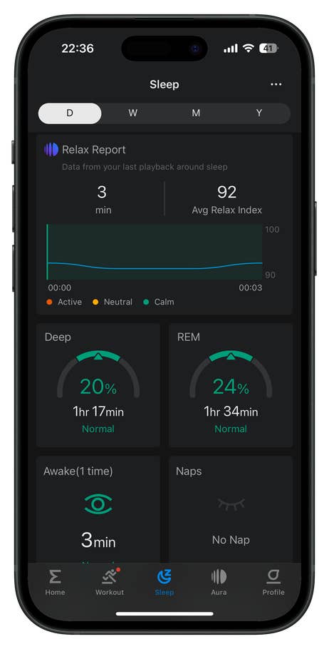 Screenshot der Zepp-App-UI für die Amazfit T-Rex 3