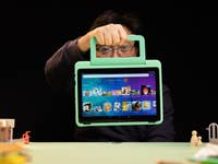 Amazon Fire HD 10 Kids Pro zeigt den Startbildschirm an