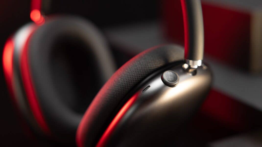 Screenshot der Krone der AirPods Max im Close-Up