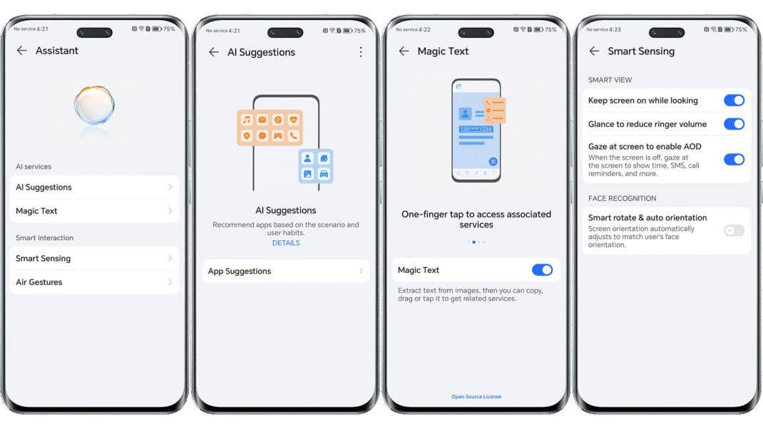 Honor Magic 6 Pro AI UI screenshots