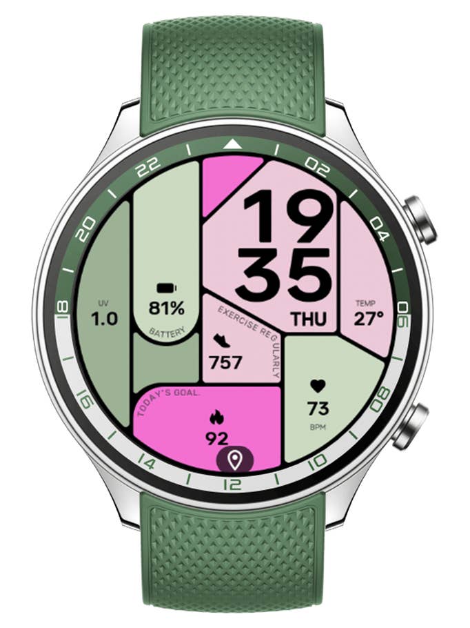 Screenshots der Benutzeroberfläche der OnePlus Watch 2R: Zifferblätter