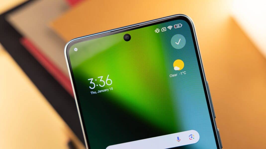 Redmi Note 13 Pro 5G: Detailaufnahme mit Display und Notch