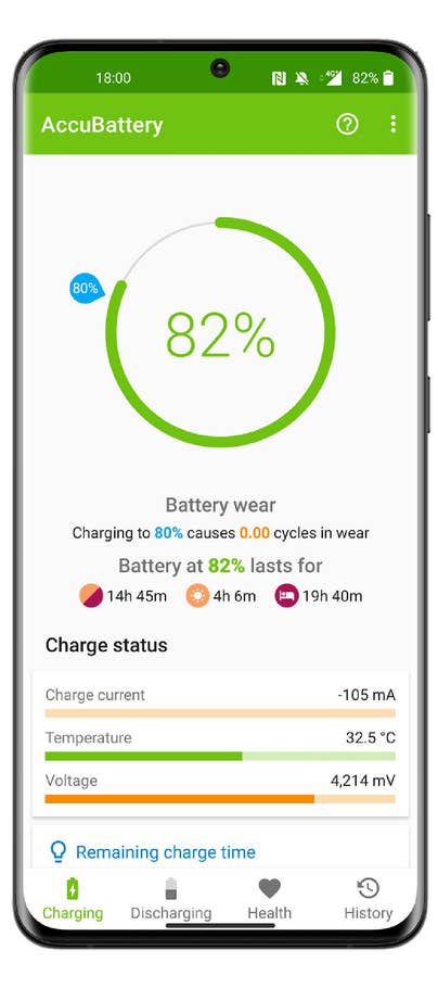 Screenshot der App AccuBattery