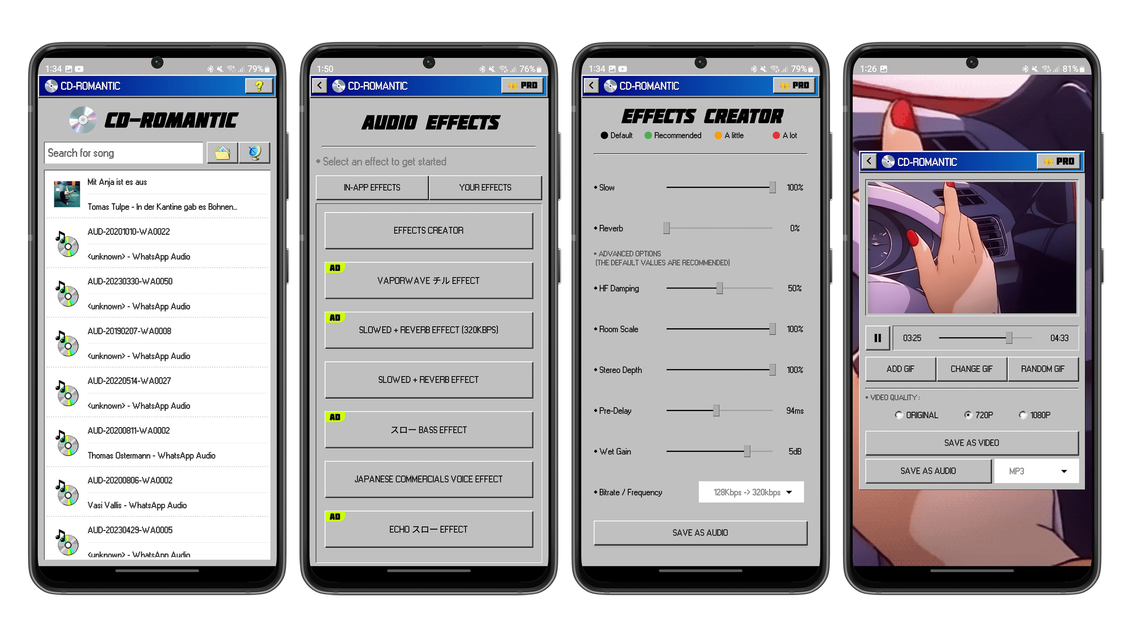 Screenshots der App CD-ROMantic