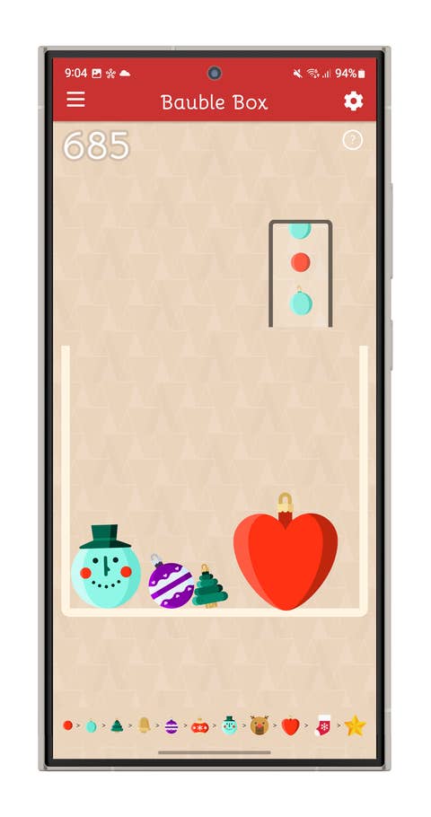 Screenshot der Christmas-Countdown-App