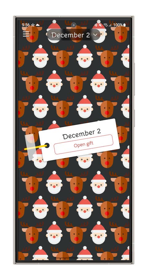 Screenshot der Christmas-Countdown-App