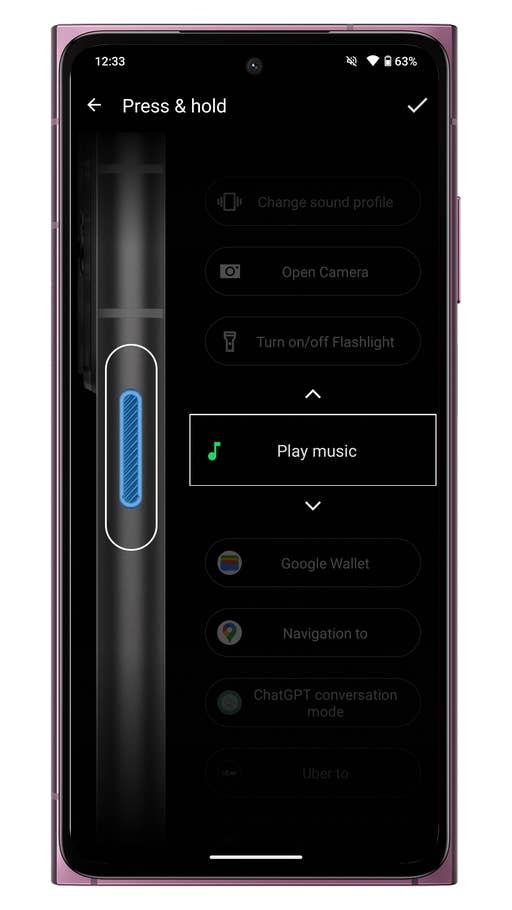 HMD-Skyline-Screenshot aus dem Menü Custom Button