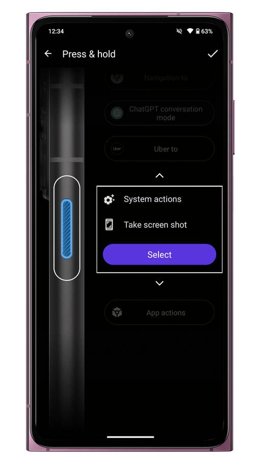 HMD-Skyline-Screenshot aus dem Menü Custom Button