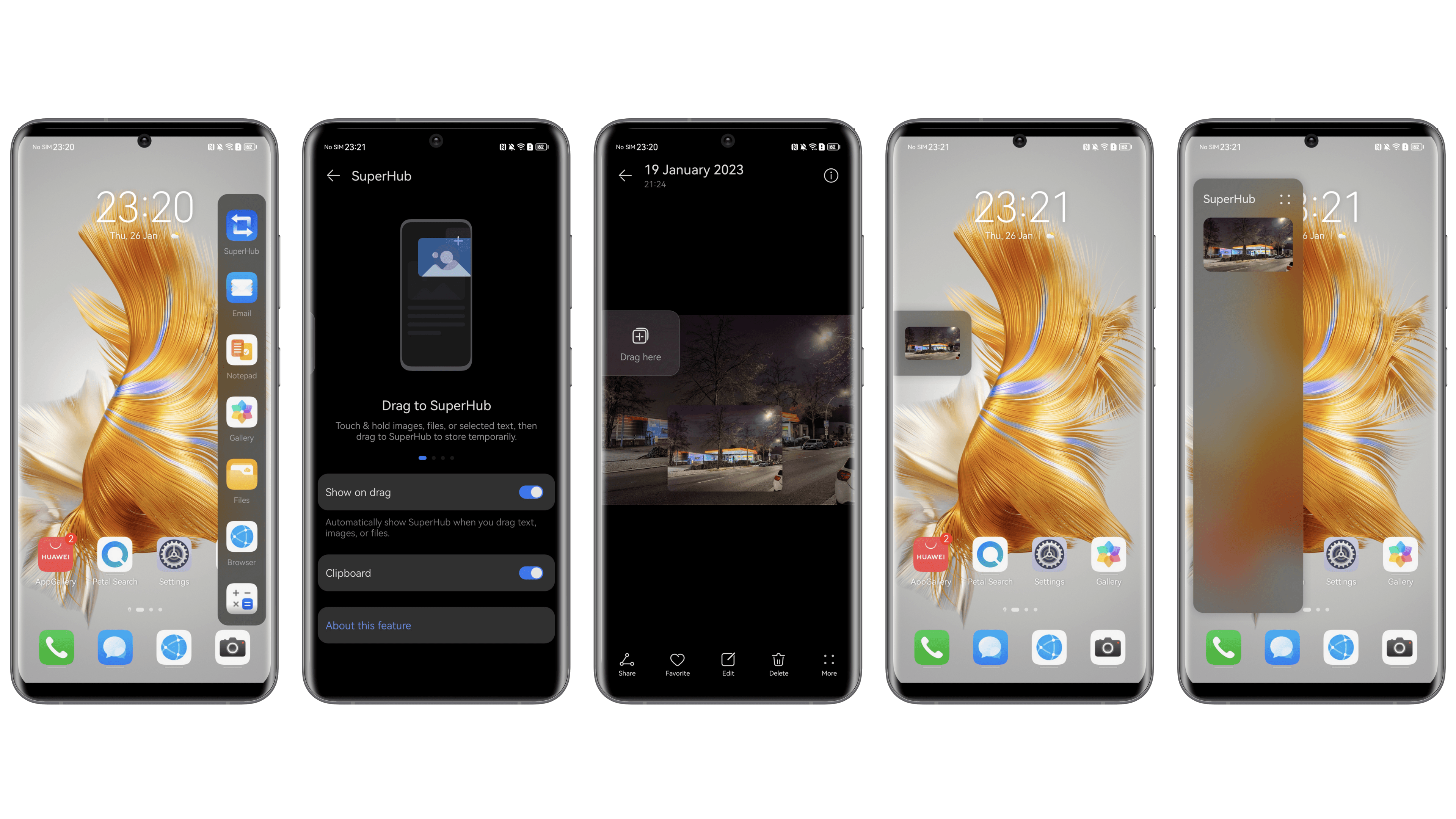 Screenshots vom Huawei SuperHub