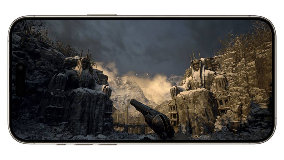 Screenshot aus dem Spiel Resident Evil Village, aufgenommen auf dem Apple iPhone 15 Pro Max