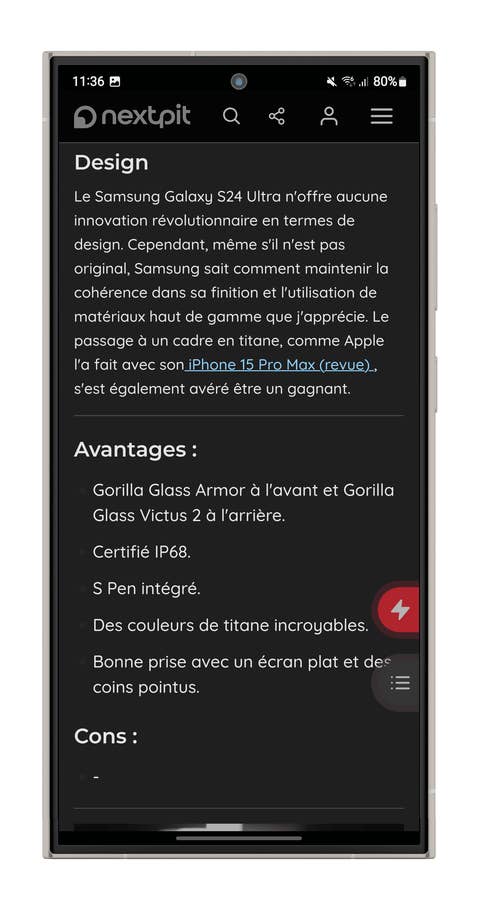 Screenshot der KI-Funktionen im Samsung-Browser