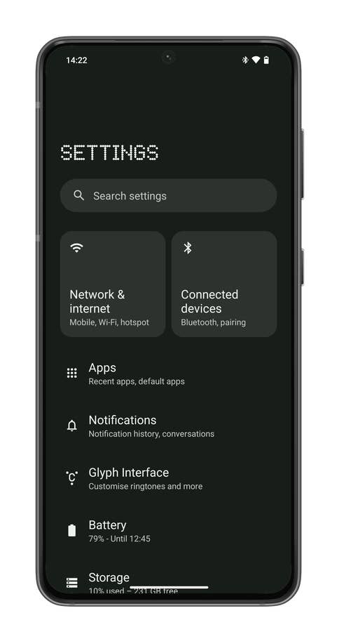 Nothing OS 1.6 auf dem Nothing Phone (2a) Plus