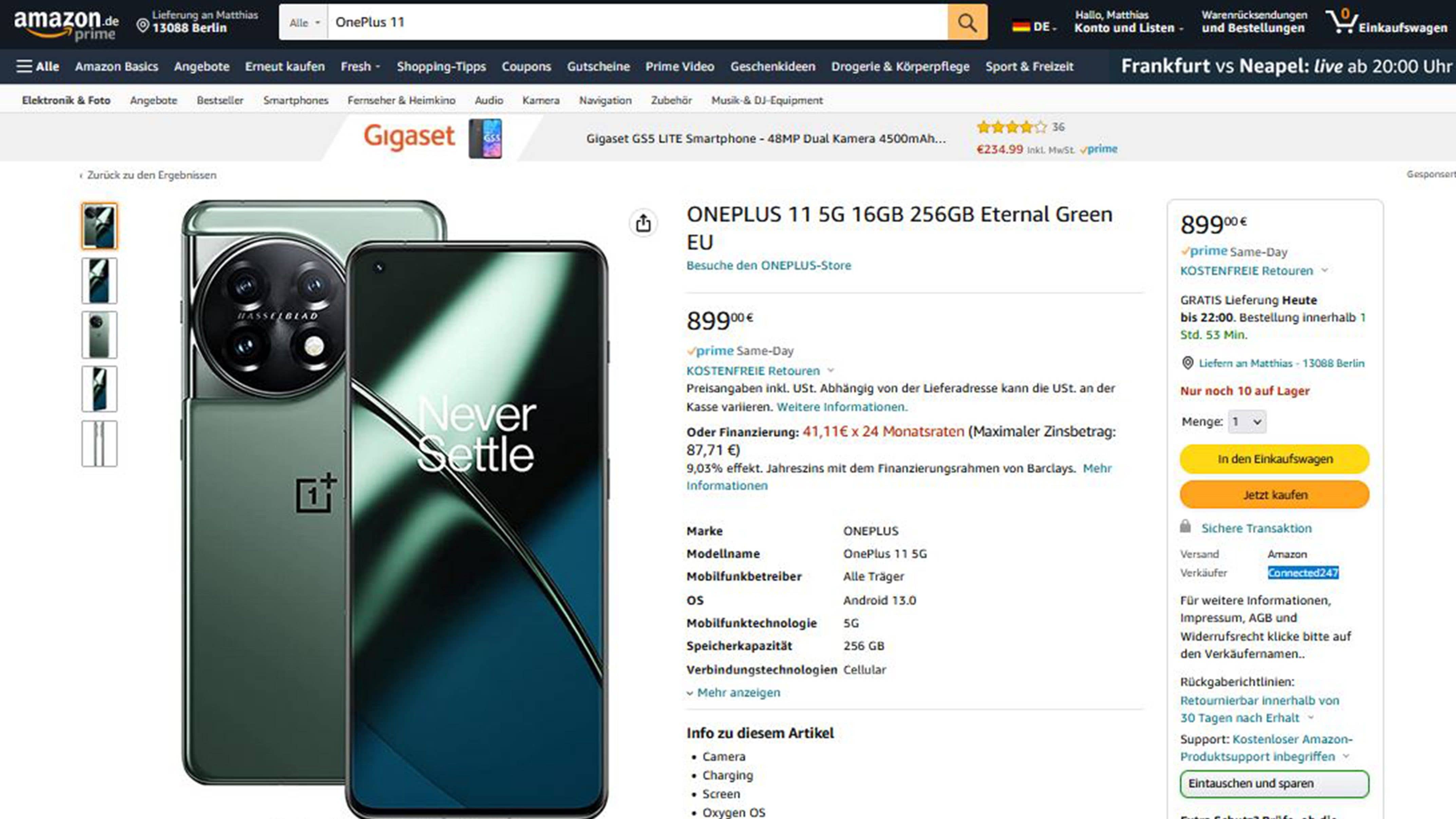 Wir sehen das OnePlus 11 5G (US-Modell)